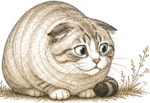 Minky the cat, looking nervous