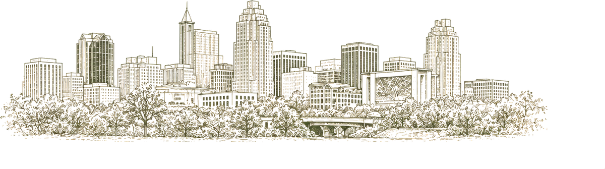 Illustration of the downtown Raleigh skyline